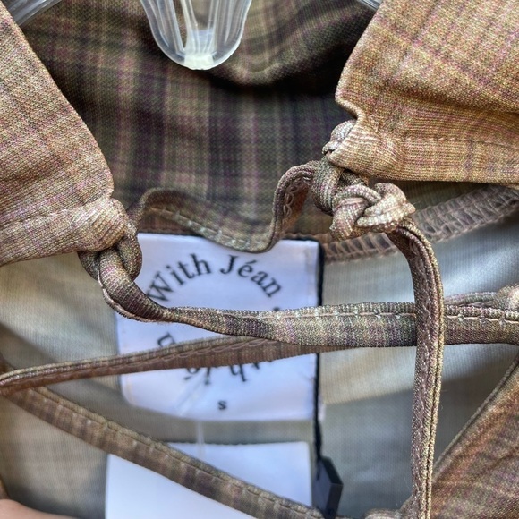 With Jean. Amethyst Top in Plaid New with Tags! - Picture 6 of 10